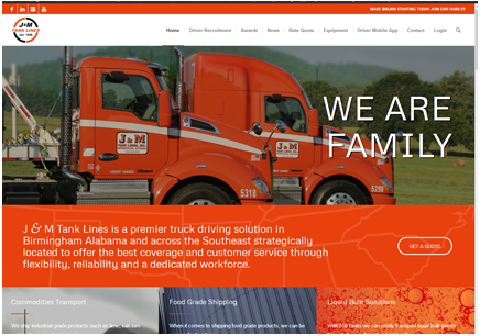 Atlanta Web Design, Web Development & Hosting | J&M Tank Lines, LLC